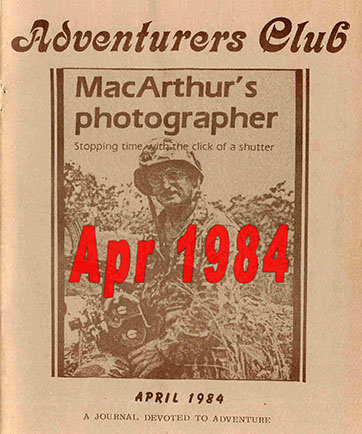 April 1984 Adventurers Club News Cover